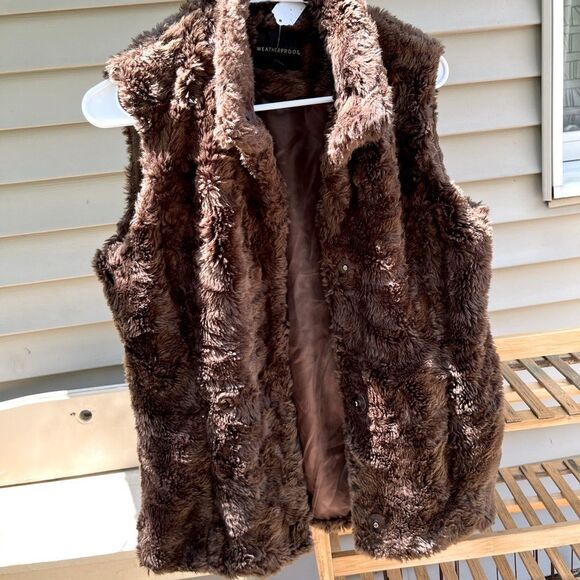 WEATHERPROOF chocolate brown warm womans small vest - Picture 3 of 6